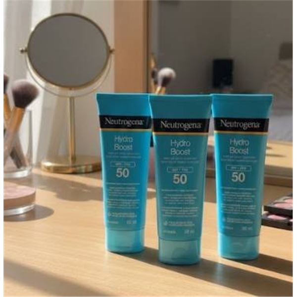 Neutrogena Hydro Boost Water Gel Lotion Sunscreen SPF 50, 3 x 88 mL