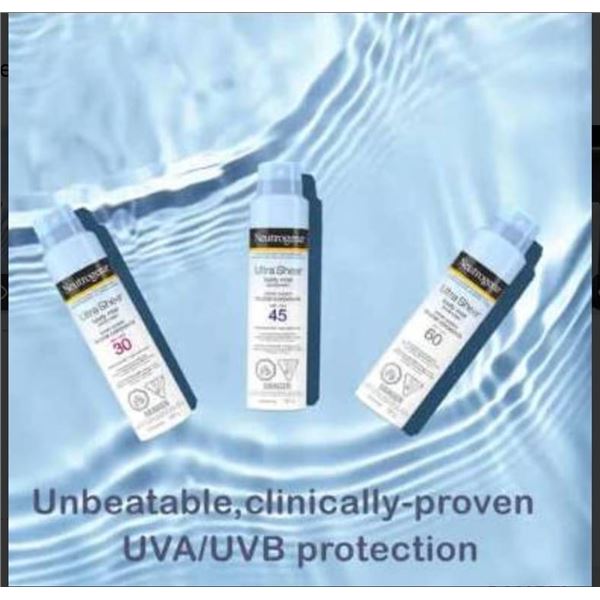Neutrogena Ultra Sheer Body Mist Sunscreen SPF 60, 3×141 g