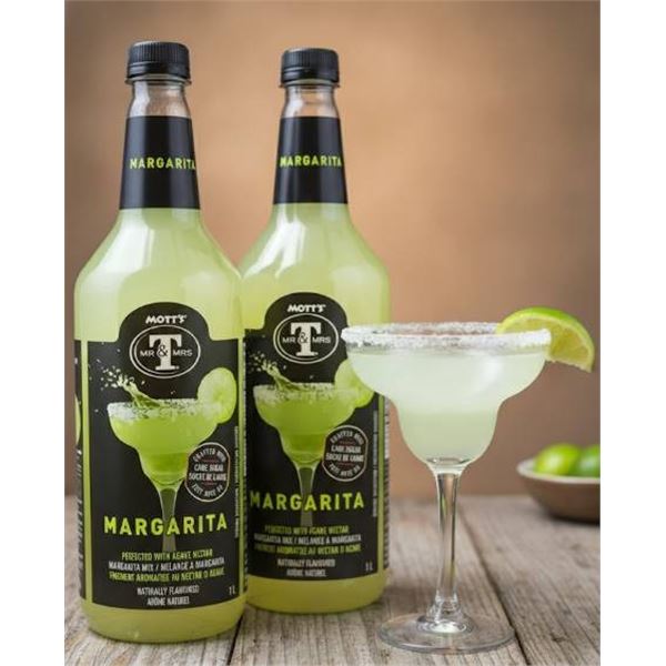 2 Mott’s Mr & Mrs Margarita Mix 1L Bottles