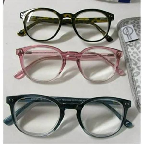 Foster Grant Design Optics +2.00 Limited Collection Reading Glasses – Set of 3