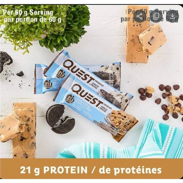 Quest Protein Bar Value Pack, 14 Bars, 840 g, Chocolate Chip Cookie Dough & Cookies & Cream