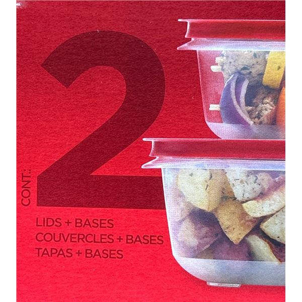 Rubbermaid Easystore Food Storage Containers with 2 Lids and Bases