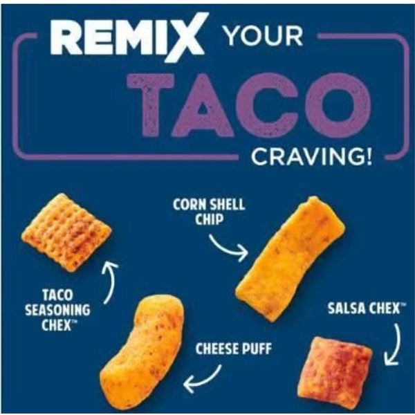 Chex Mix Remix Limited Edition Zesty Taco Flavor, 12-Pack, 198g Each