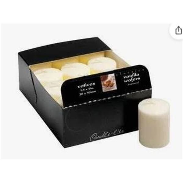 Candle-lite Creamy Vanilla Swirl Votive Candles Set of 12