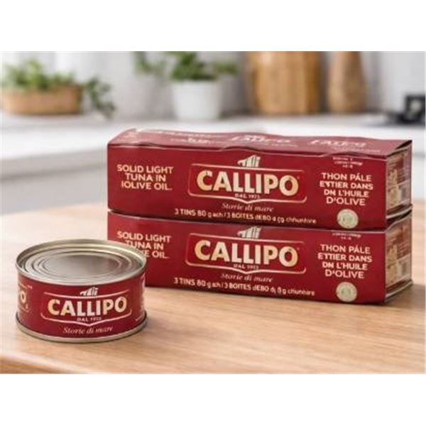 Callipo Solid Light Tuna in Olive Oil Set – 6 Cans (80g Each)