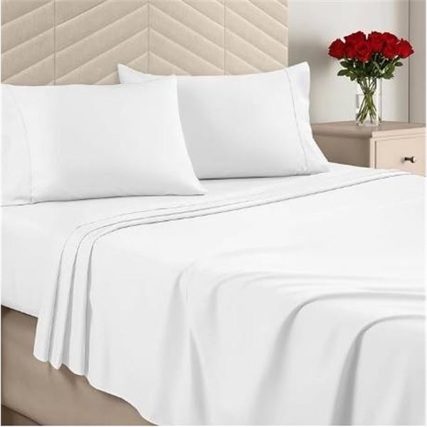Utopia Full-Size Bed Sheet Set with 1 Fitted Sheet, 1 Flat Sheet, and 2 Pillowcases
