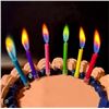 Image 1 : Colorflame Birthday Candles, 12 Count, Multicolor