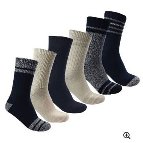 6 Pairs of Roots women’s knit socks in assorted colors, suitable for sizes 4-10