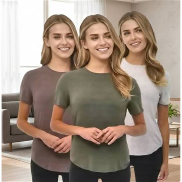 Bench Ladies Comfort T-Shirts, Size Large, Pack of Three