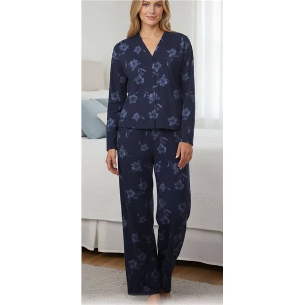 Ladies 2-Piece Sleepwear Set in L/G Size with Floral Pattern