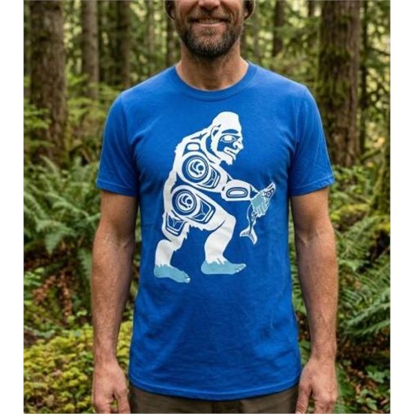 Blue Graphic T-Shirt by Native Northwest – Size Small