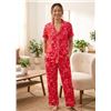 Image 1 : Room Service Red and Pink Floral Pajama Set, Women’s Size Medium