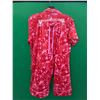 Image 4 : Room Service Red and Pink Floral Pajama Set, Women’s Size Medium