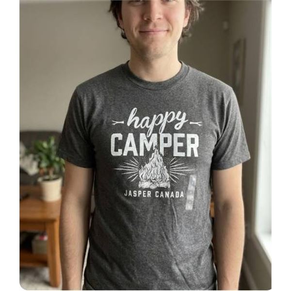 Alstyle Heavyweight Gray T-Shirt – Happy Camper Design, Jasper Canada