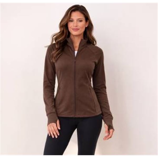 Danskin Women’s Zip-Up Jacket, Size S/P, Brown