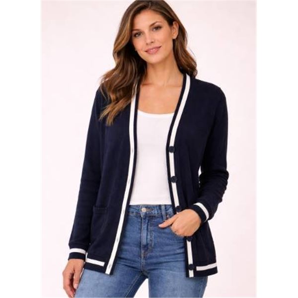 Gap Women’s Navy Cardigan Sweater, Size Small/Petite (S/P)