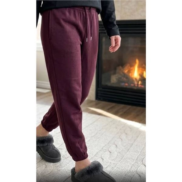 Lazypants Sweatpants in Burgundy Color, Size Small
