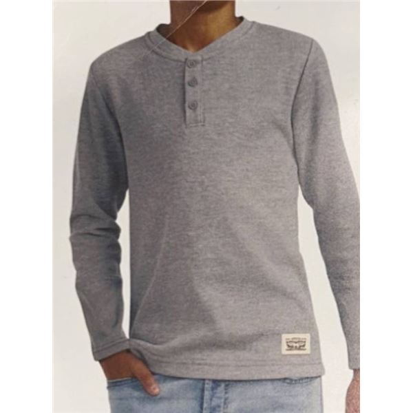 Levi’s Long Sleeve Thermal Shirt in Gray with Relaxed Fit