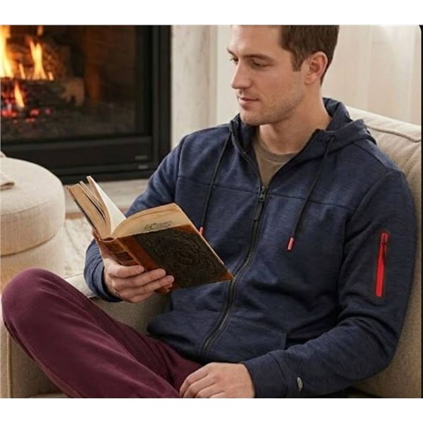 Spyder Activewear Zip-Up Hoodie, Size XL, Navy