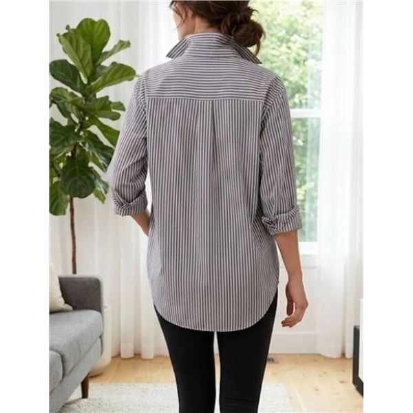 United Colors Of Benetton Blue Striped Button-Up Shirt, Size S/P