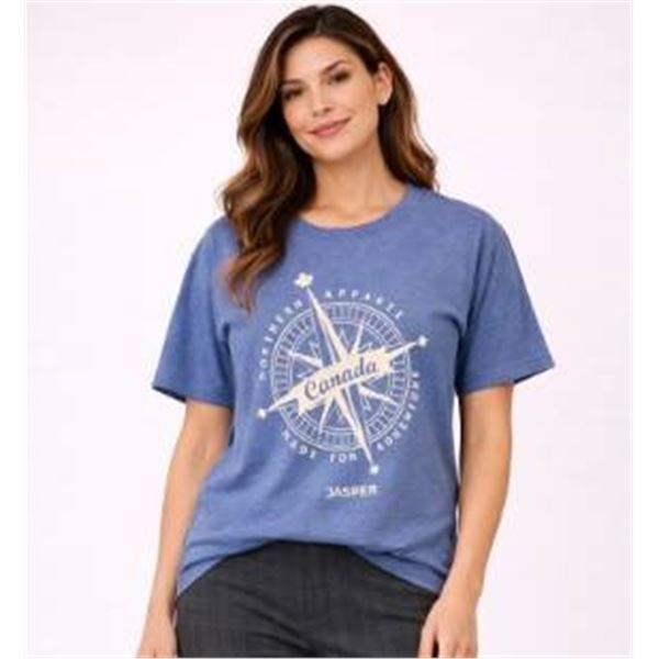 Alstyle Apparel Heavyweight Jasper Canada Blue T-Shirt, Size Large