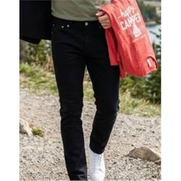Calvin Klein Jeans Straight Fit Black Denim, Size 40×32