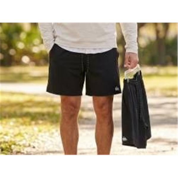Quiksilver Men’s Black Drawstring Shorts, XL, Style EQYWS03710
