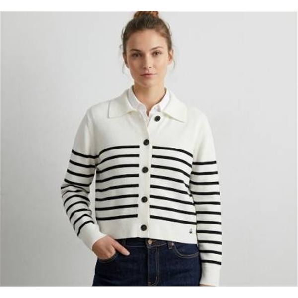 United Colors of Benetton Women’s Striped Cardigan Sweater Size L/G