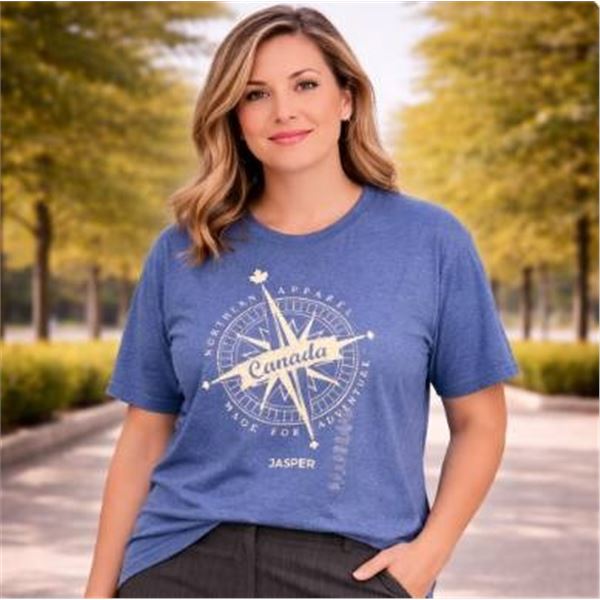 Alstyle Adult T-Shirt XL Blue Featuring Graphic Design