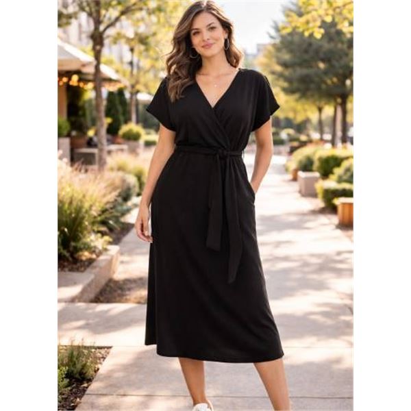 Women’s Black Wrap Dress in Size XS/TP by Tuff Athletics