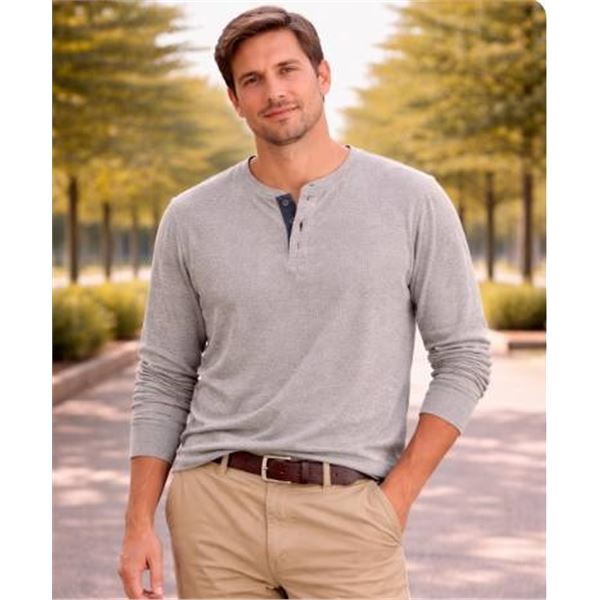 Levi’s XLT Long Sleeve Henley Shirt with Button Accent