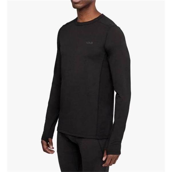 Lole Men’s Merino Wool Baselayer Top, Black, XXL/TTG