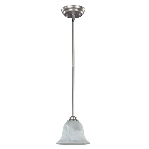 Michael Pendant Light Fixture, Single Pendant with Frosted Glass Shade
