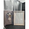 Image 5 : 3 Abstract Flower Wall Art Panels with Wooden Frames, Model X004FFMELZ