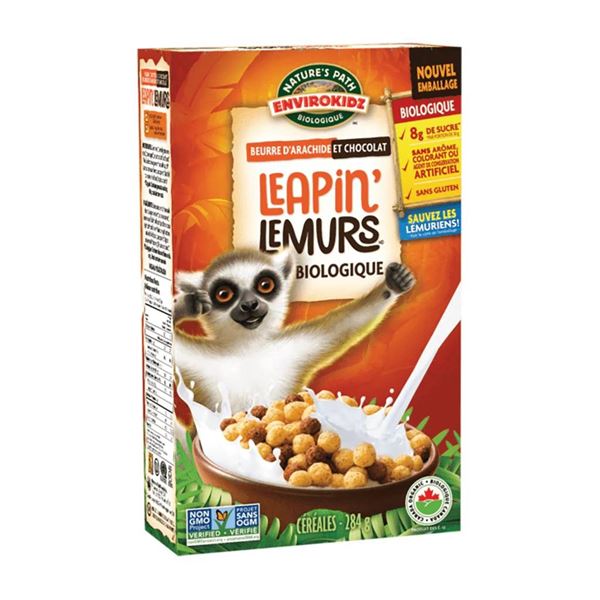 Nature’s Path Envirokidz Leapin’ Lemurs Organic Cereal, 284g (3-Pack)