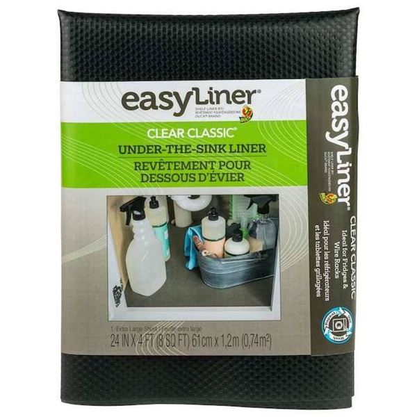 Duck Brand EasyLiner Clear Classic Under-The-Sink Liner 24 in x 4 ft