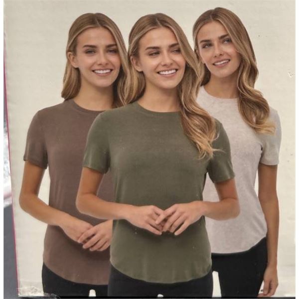 Bench XL/TG Ladies Comfort T-Shirts, 3-Pack, Multicolor