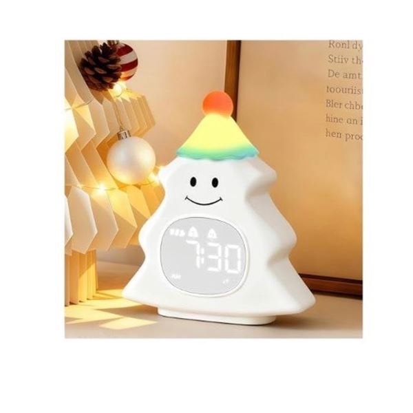 Yiliaw C36 Christmas Tree Alarm Clock With Night Light, 1500mAh Battery