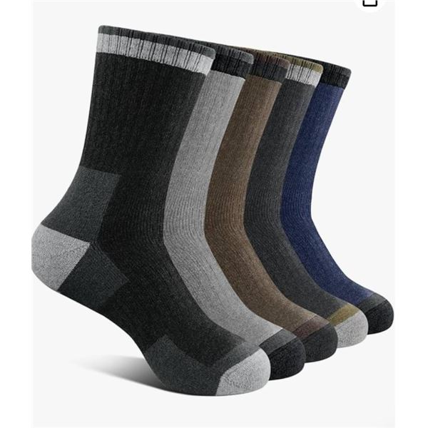 YUVFEHY 5 Pairs Merino Wool Crew Socks