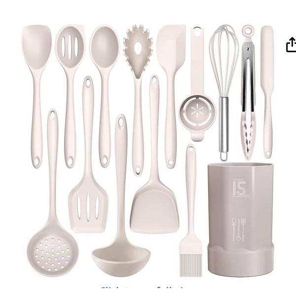 Silicone Cooking Utensils with Heat Resistance and BPA-Free Material