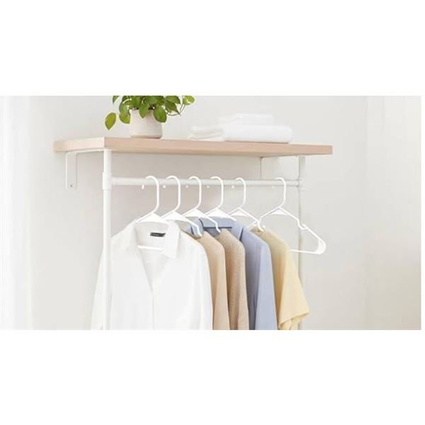 Utopia Home Plastic Hangers Pack of 50, White