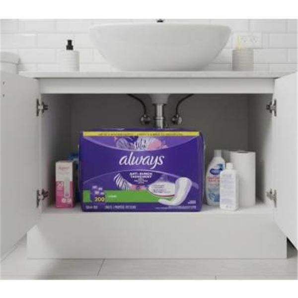 Always Anti-Bunch Liners Long, 200 Count
