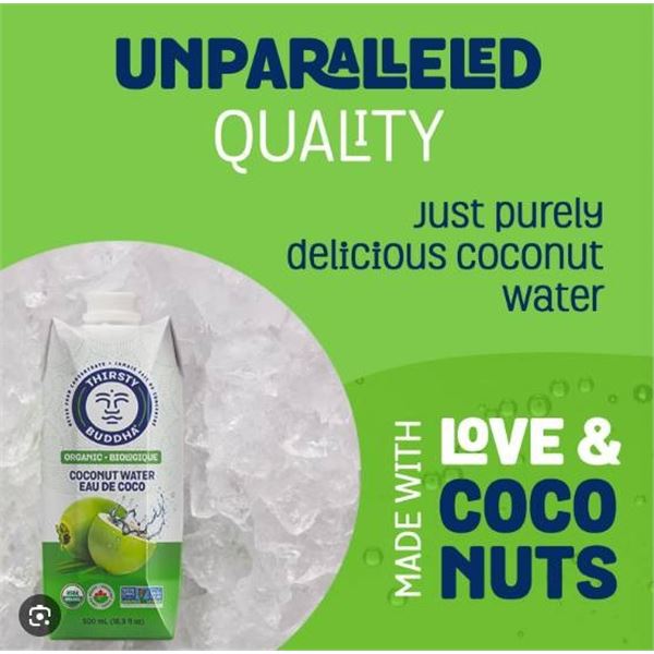 Thirsty Buddha Organic Coconut Water 6.0L (12 x 500mL)
