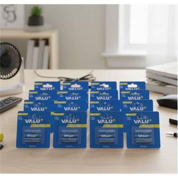 VALU+ AA 1.5V Alkaline Batteries, 12-4-Packs