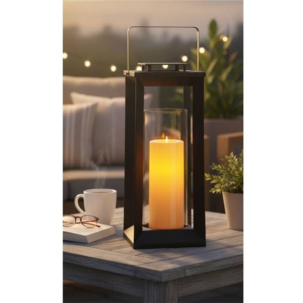 Briolat LED Lantern with Remote Control and Flameless Candle
