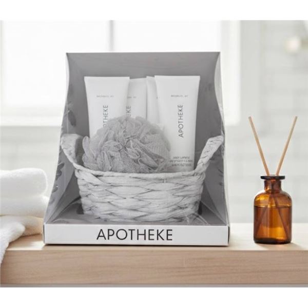 Apotheke Canvas Hair and Body Care Gift Set with Multiple Products Included
