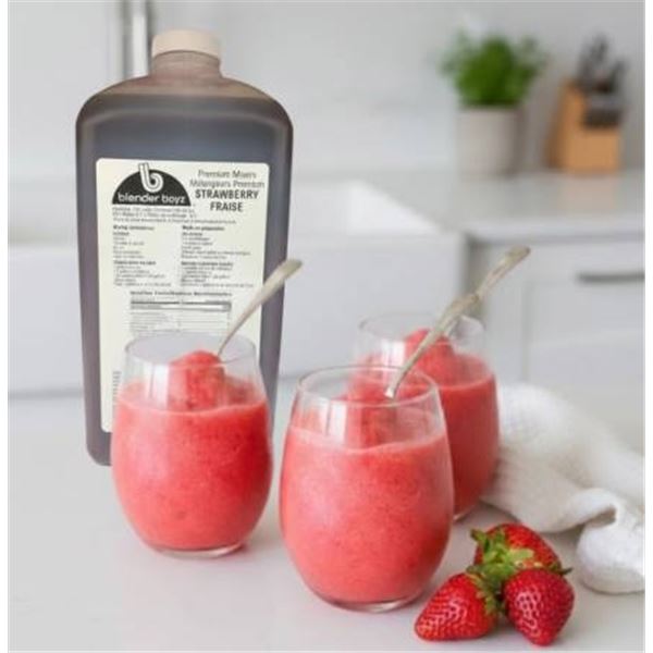 Blender Boyz Premium Mix Strawberry Slush Mix, 6 x 64 oz