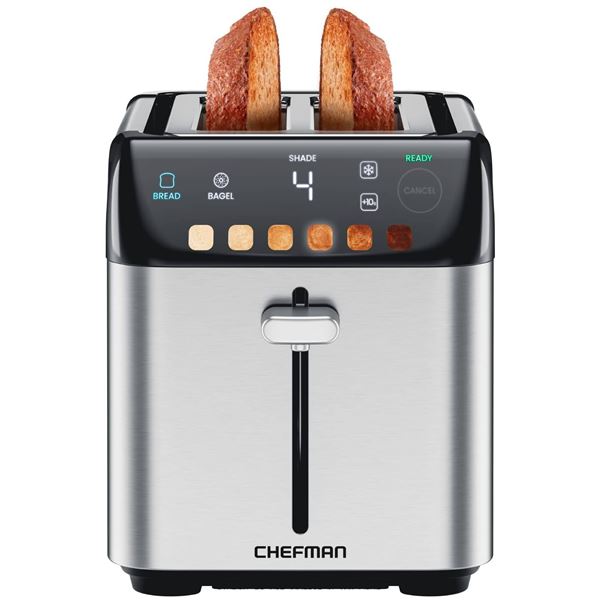 Chefman Smart Touch 2-Slice Digital Toaster With Extra Wide Slots