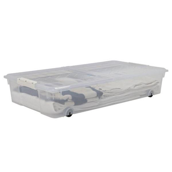 Greenmade InstaView 57 Quart Underbed Storage Bin with Wheels