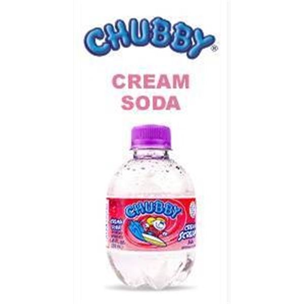 Chubby Soft Drink, Cream Soda Flavor, 24 x 250 mL Pack